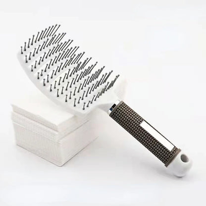 Hair Scalp Massage Comb Nylon Hairbrush Anti-Static Wet Curly Detangle Hair Brush Girls Salon Hairdressing Styling Brush Tool