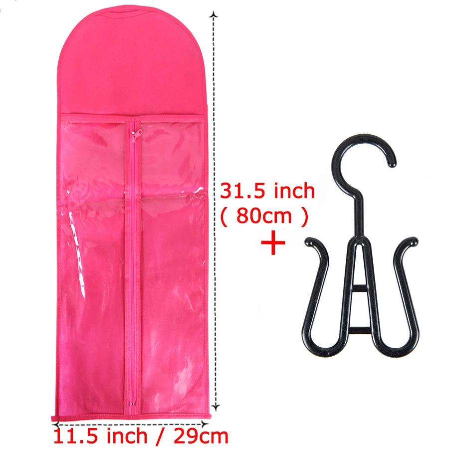 Wig Storage Bag Dust Proof Storage Carrier Case For Wigs Hair Extensions Hairpiece Storage Portable Travel Hair Bag With Hanger