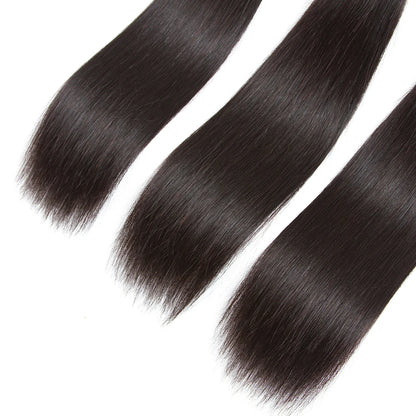 Geeta Straight Bundles Brazilian Straight Human Hair Weave Bundles Natural Black 1/2/3 Bundles100% Human Hair Bundles Remy Hair