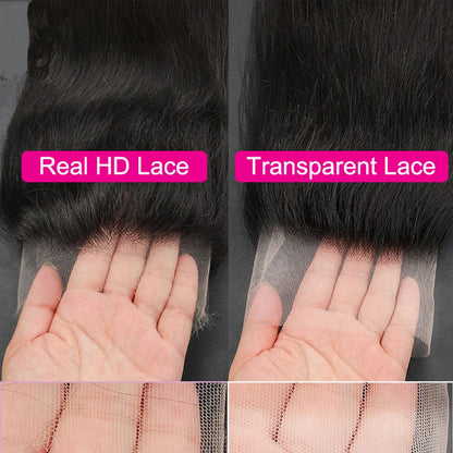 5x5 6x6 7x7 Hd Lace Closure Straight 13x4 13x6 Lace Frontal Closure Hand Tied Human Hair Closures Free Part Hd Lace Closure