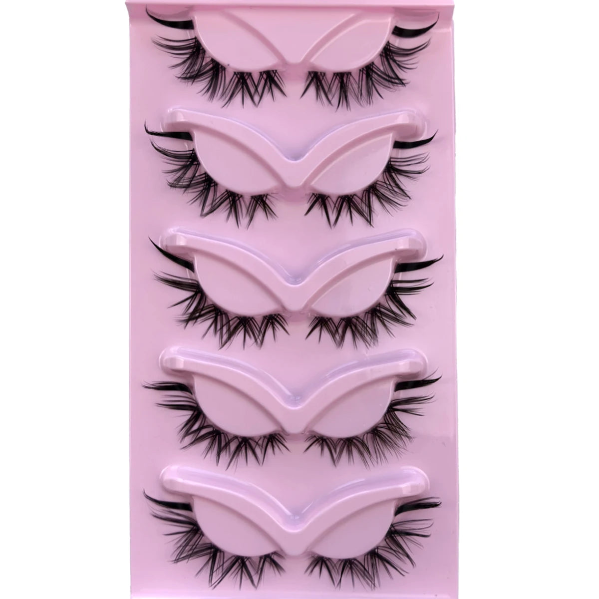 HBZGTLAD Cat Eye Lashes Natural Look Fox False Eyelashes Gorgeous Wispy & Lightweight Faux Mink Lashes for Doll Eye Makeup