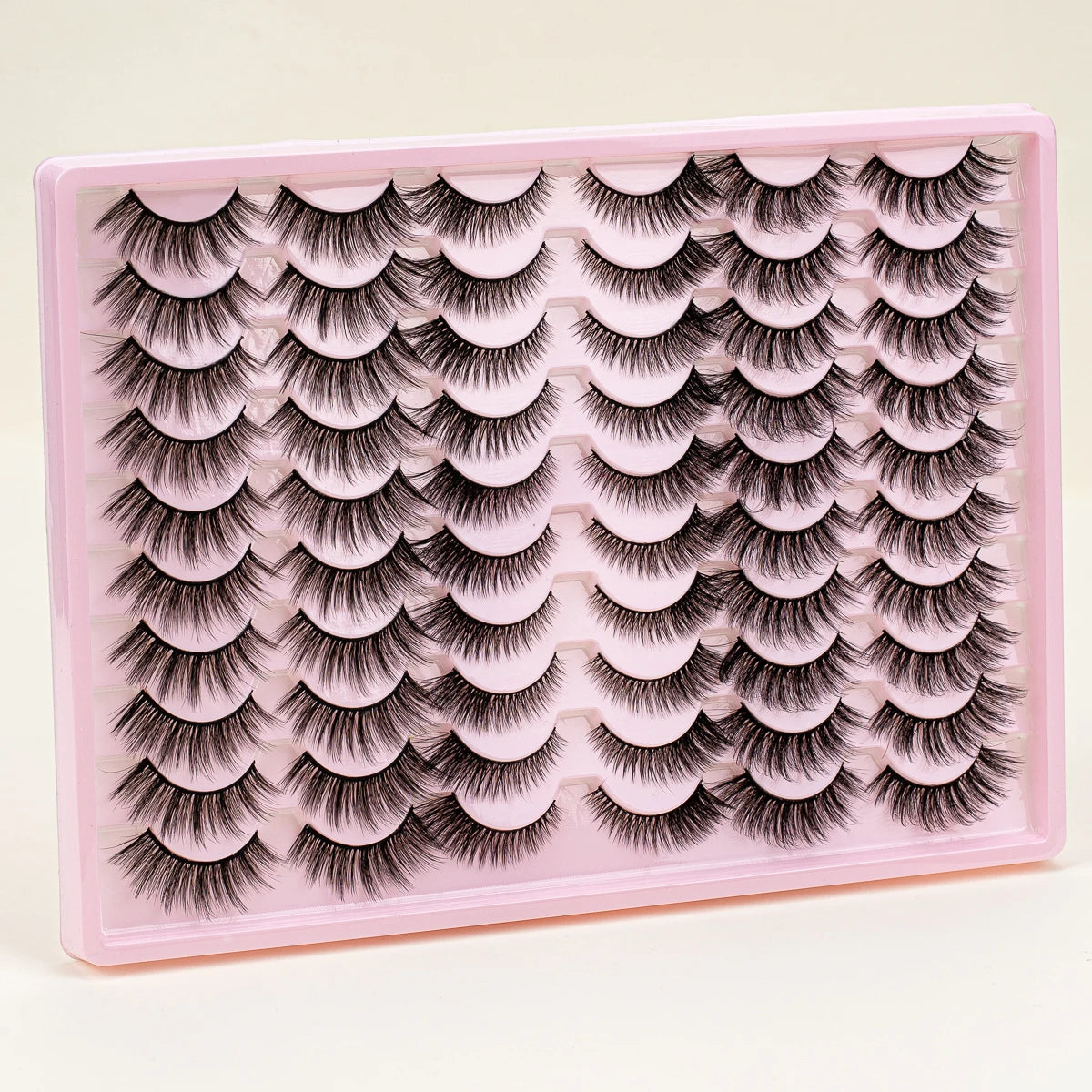 ISEEN 30pairs False Eyelashes 3D False Mink Lashes Cat and Soft Lashes Non-irritant Reusable Suitable for Beginners