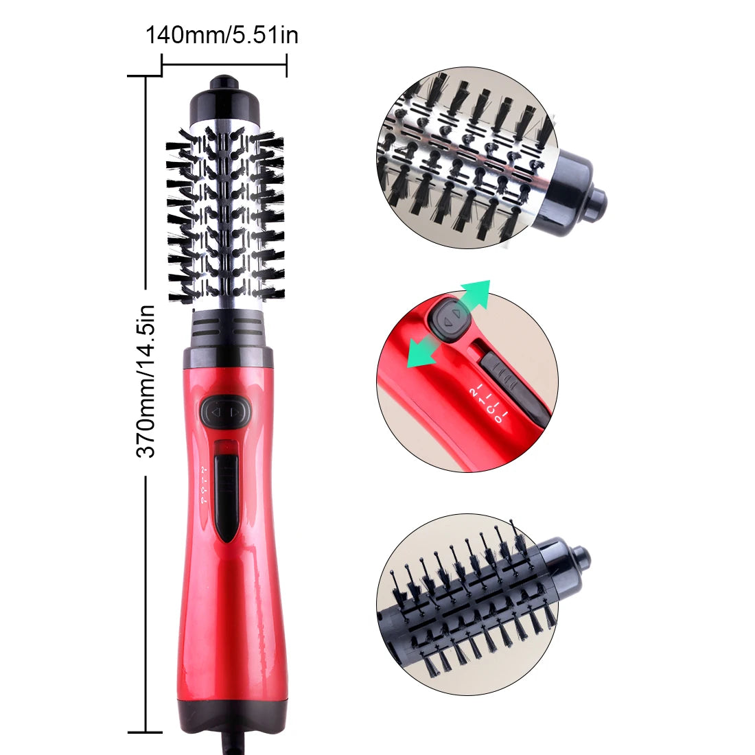 Hair dryer brush three in one hot air rotating brush, used for straightening and shaping curly hair, hair salon styling tool