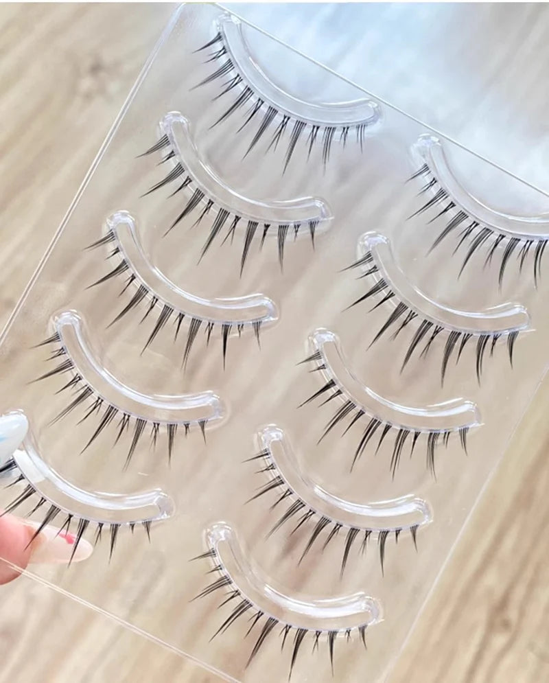 BLINKWAVE manhua lashes 5 Pairs Little Devil Fairy Fairy Eyelash Natural eyelashes Comic Eyes manga lashes korean makeup