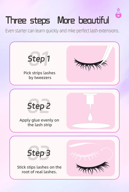 Yelix Manga Lashes With Clear Band Natural Eyelashes Spiky Asiatic Eye Soft Wispy Lashes 2024 Girl Group False Lashes