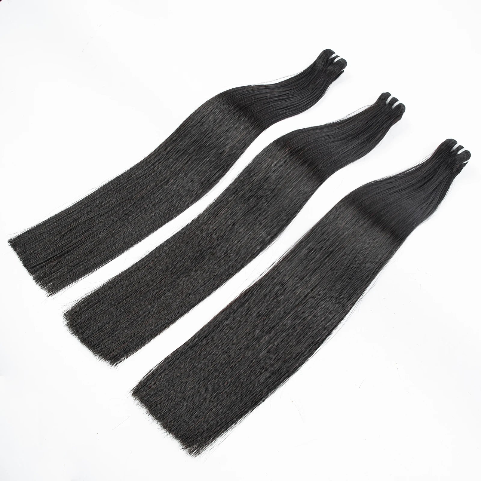16A Double Drawn Vietnamese Bone Straight Bundles with 13x4 Lace Frontal 100% Raw Human Hair Bundle with 2x6/5x5 HD Lace Closure
