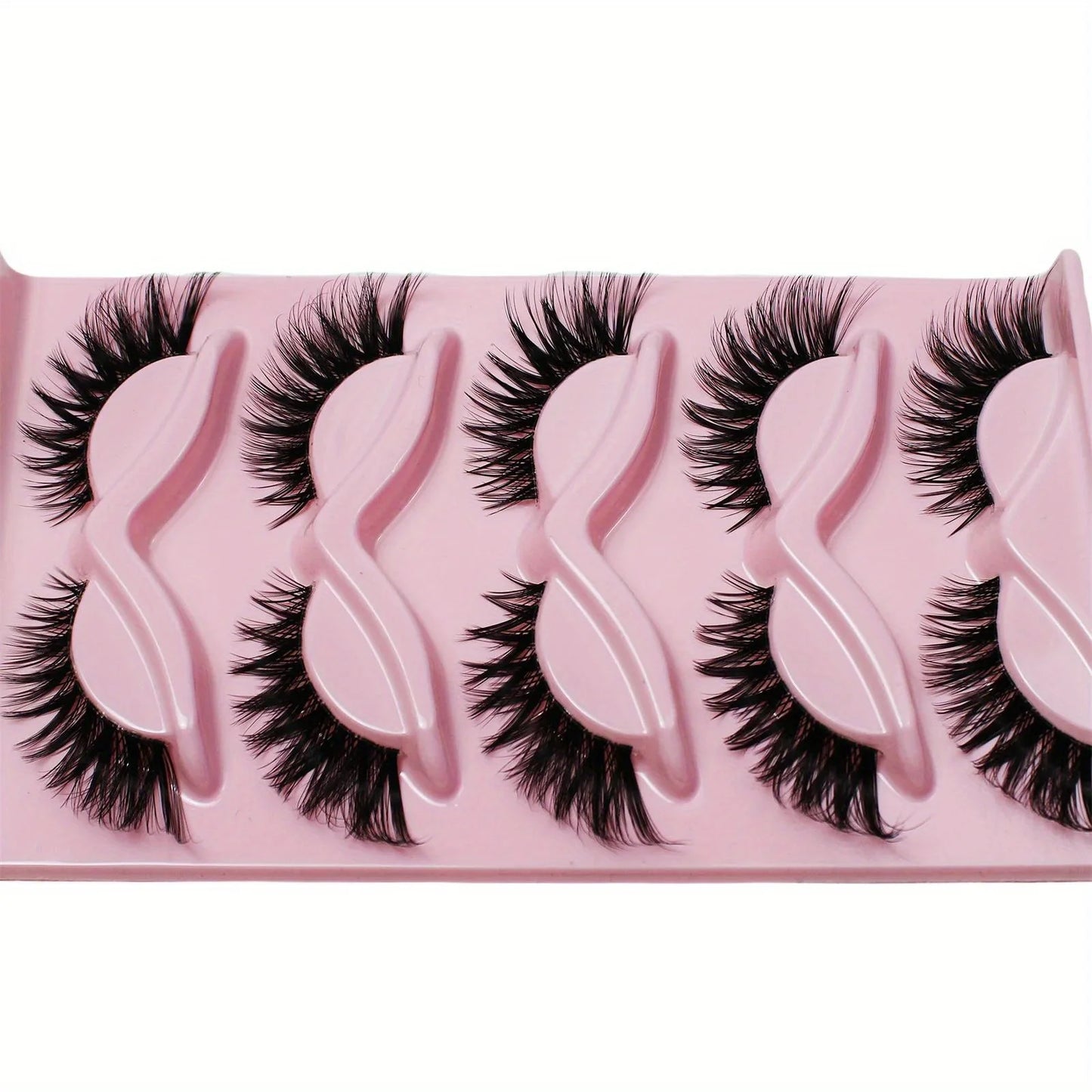 3Boxes(15Pairs) Cat Eye Lashes Fake Eyelashes Clear Band Lashes Natural Look Wispy False Eyelashes Full Strip Lashes
