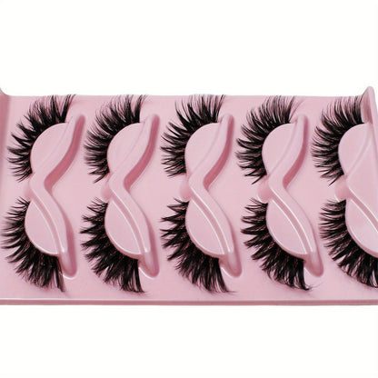 3Boxes(15Pairs) Cat Eye Lashes Fake Eyelashes Clear Band Lashes Natural Look Wispy False Eyelashes Full Strip Lashes