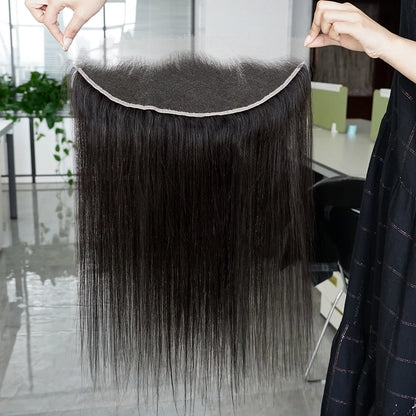 HD Lace Frontal Closure 5x5 13x4 Transparent Softer Invisible Lace Free Part Human Hair Frontal Natural Color Straight