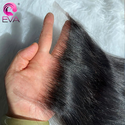 13x6 HD Lace Frontal Closure Melt Skin Invisible HD Transparent Lace 5x5 6x6 7x7 HD Closure Only Virgin Human Hair Pre Plucked