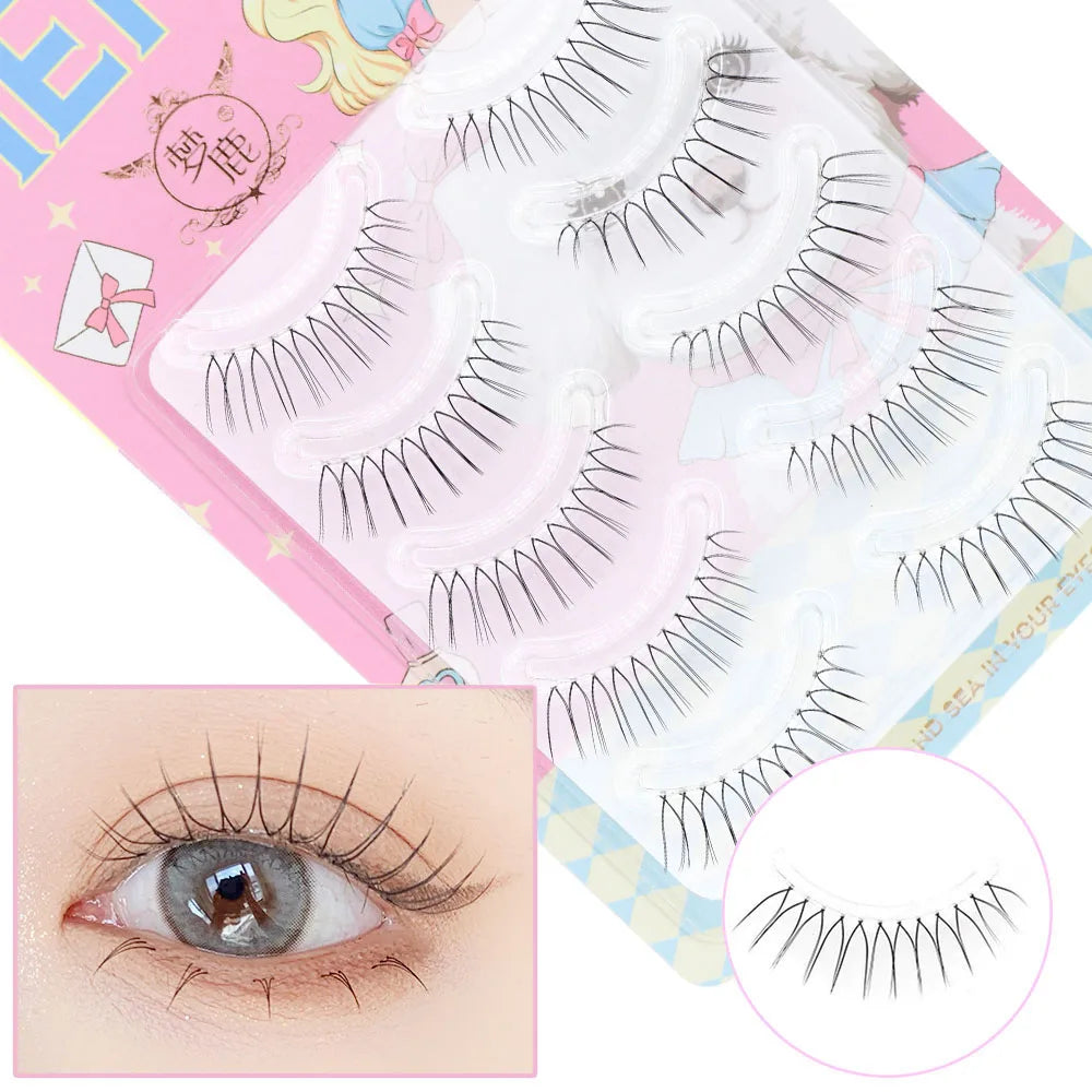14mm Dream Deer False Eyelashes Lash V-shaped Natural Transparent Makeup Tools Lash Clusters Cosplay Cosmetics Fake Eyelashes