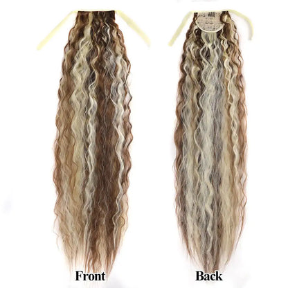 Long Curly Ponytail Extensions Synthetic Horse tails Curly False Tail For Women 32Inch Hairpiece Ponytail Hair Extensions