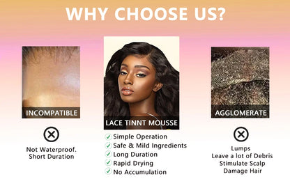 Lace Tint Mousse For Wigs - Long-Lasting, Easy To Apply And NaturaLooking Lace Tint Mousse