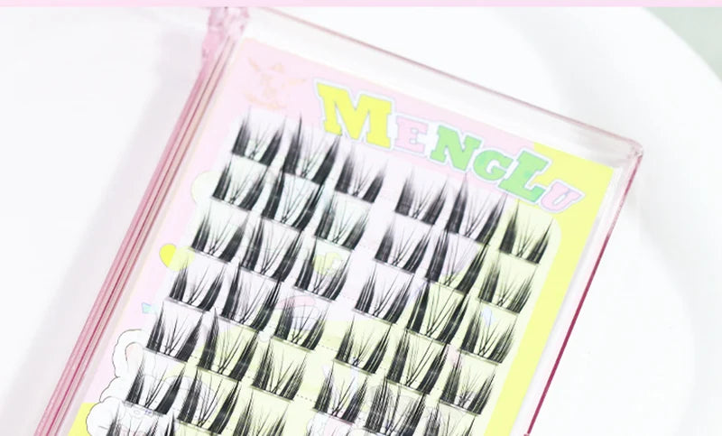 New Doll Lashes Extension Natural Cat Eye False Eyelashes Cosplay Makeup Cross Strip Eye Lashes Handmade Manga Anime Lash