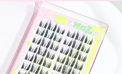 New Doll Lashes Extension Natural Cat Eye False Eyelashes Cosplay Makeup Cross Strip Eye Lashes Handmade Manga Anime Lash