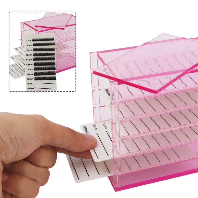 Multifunctional False Lashes Storage Box Organizer 5 Layers Acrylic Pallet Holder Grafting Eyelash Extension Women Makeup Tools