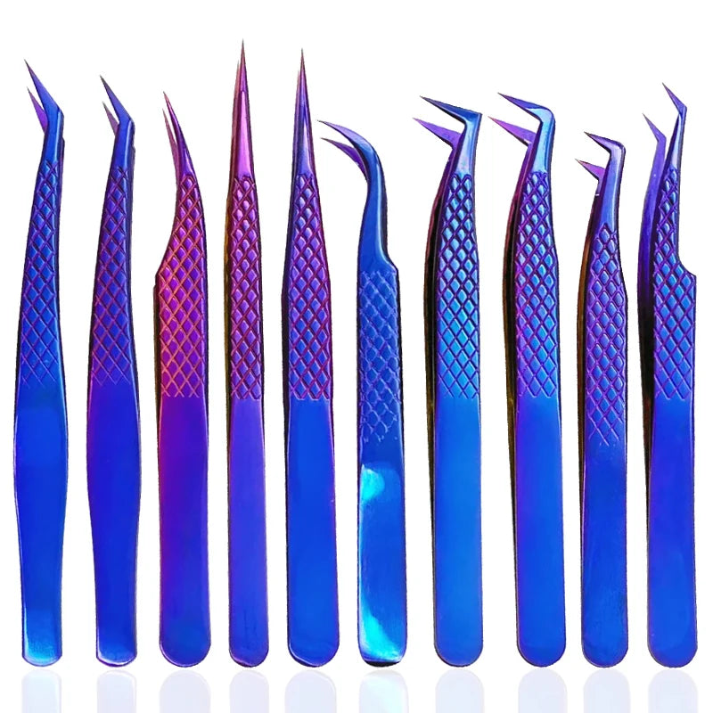 1PC Eyelash Extension Tweezers Lash Applicator Tool Stainless Curved Straight For Eyelash Tongs False Clip Makeup Nail Art Tool