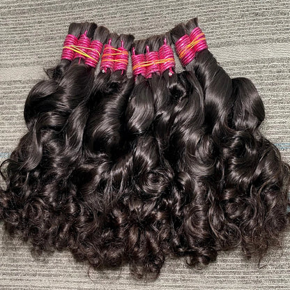 100% Human Hair Bulk Cabelo Humano No Weft Unprocessed Human Hair Boho Braids Braiding Loose Body Wave Curly Bundles Human Hair