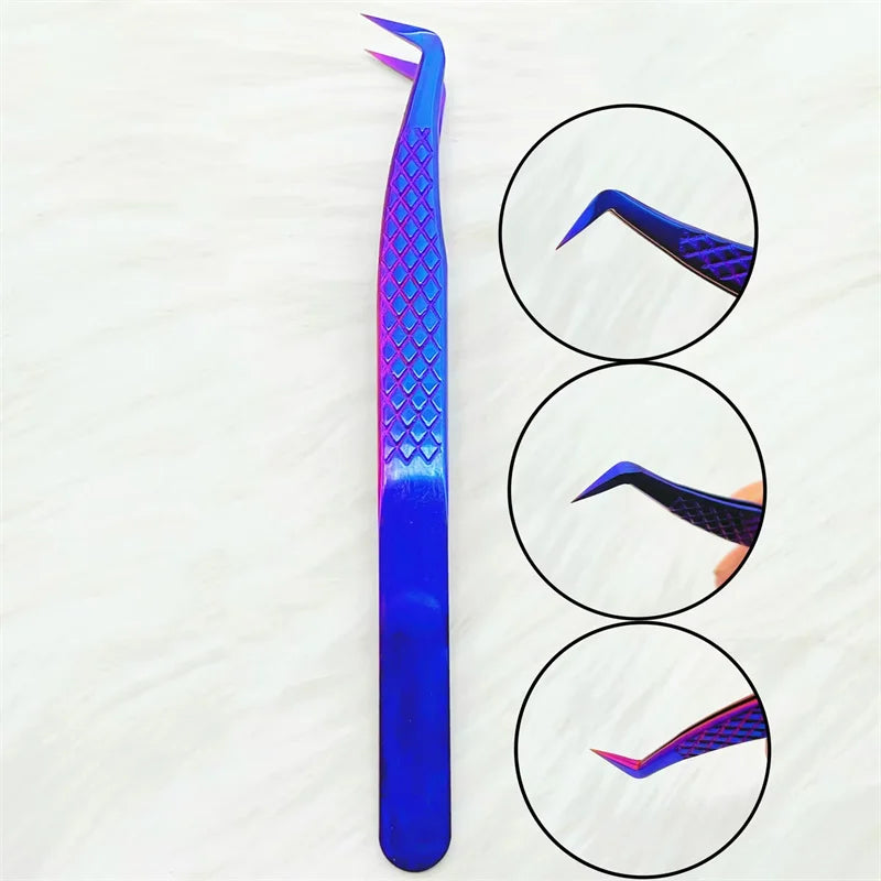 1PC Eyelash Extension Tweezers Lash Applicator Tool Stainless Curved Straight For Eyelash Tongs False Clip Makeup Nail Art Tool
