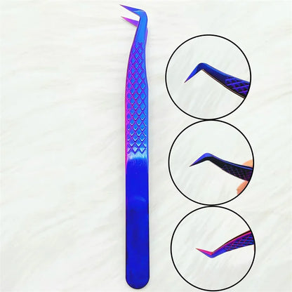 1PC Eyelash Extension Tweezers Lash Applicator Tool Stainless Curved Straight For Eyelash Tongs False Clip Makeup Nail Art Tool