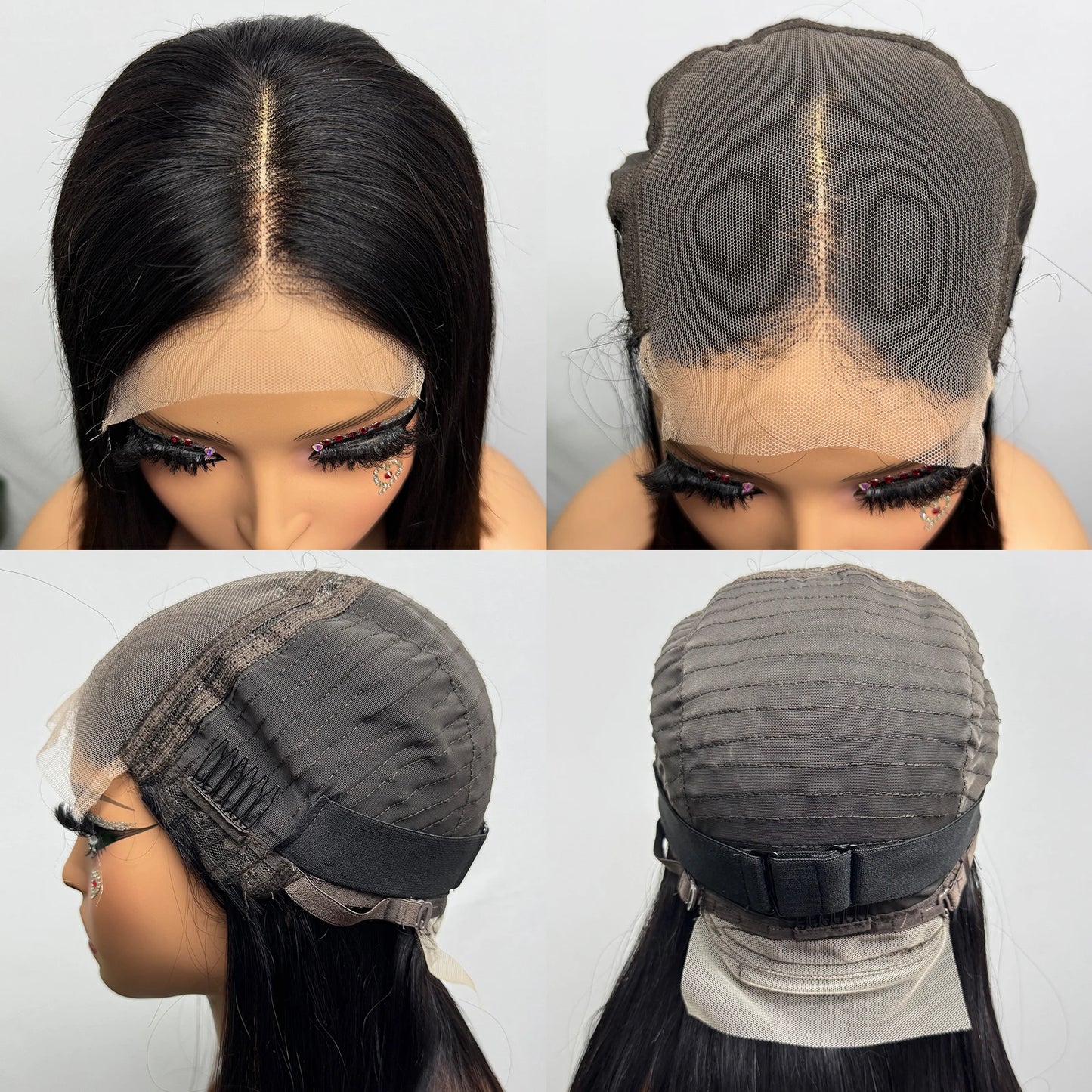 Vietnamese Human Hair 300% Density Double Drawn Bone Straight Bob Human Hair Wigs 5x5 Transparent Lace Closure Wig for Women