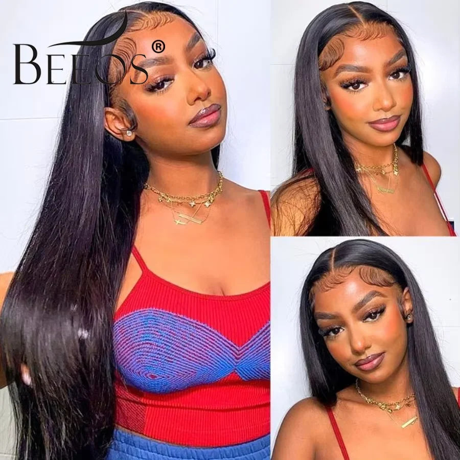 13X6 Lace Frontal 100% Human Hair 13X4 Straight Skinlike Real HD Lace Frontal Only Transparent Pre Plucked Virgin Raw Brazilian