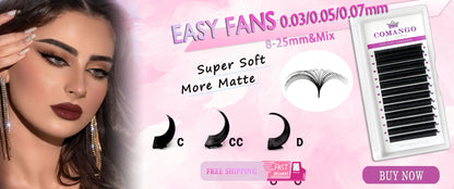 CoMango New Spire Lashes Tower Fans Premade Spikes Eyelash Extensions Single/Mix 8-15mm for Anime Eyelashes Makeup Free Shipping