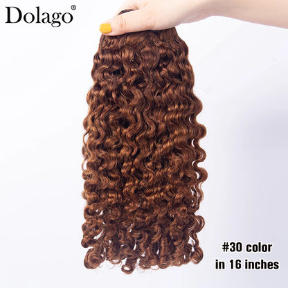 Burmese Curly Hair Bundles Human Hair Colored Hair Bundles Chocolate Brown Bundles Human Hair Deep Curly Bundles Hair Extensions