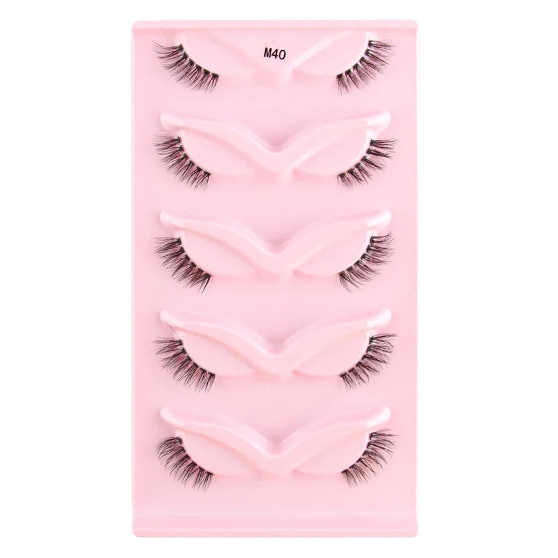 Cat Eye Lash 3/5/10 Pairs Half Lashes Natural Long False Eyelashes Wispy 3D Mink Lashes Volume Faux Cilios Extension Makeup Tool