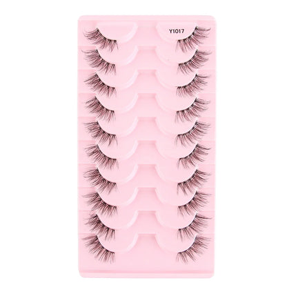 Cat Eye Lash 3/5/10 Pairs Half Lashes Natural Long False Eyelashes Wispy 3D Mink Lashes Volume Faux Cilios Extension Makeup Tool
