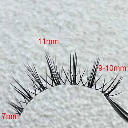 Eye Makeup 5 Pairs False Eyelashes Natural Wispy Cross Lash Extension 3D Bunch Japanese Fairy Little Devil Cosplay Daily Dating