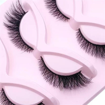 5 Pairs Cat Eye Lashes 21mm Long Lashes Cat Eye Look Wispy Lashes Eye End Elongated Strip Thick False Eyelashes