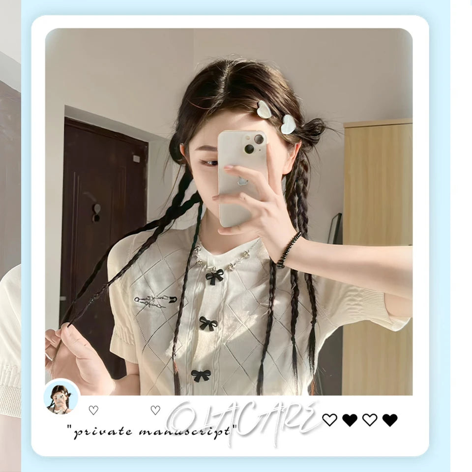 Ponytail Extension Bow Claw Curly Wavy Clip in Hairpiece Ponytail Hair Extensions Long Pony Tail Synthetic for Women Girl Daily