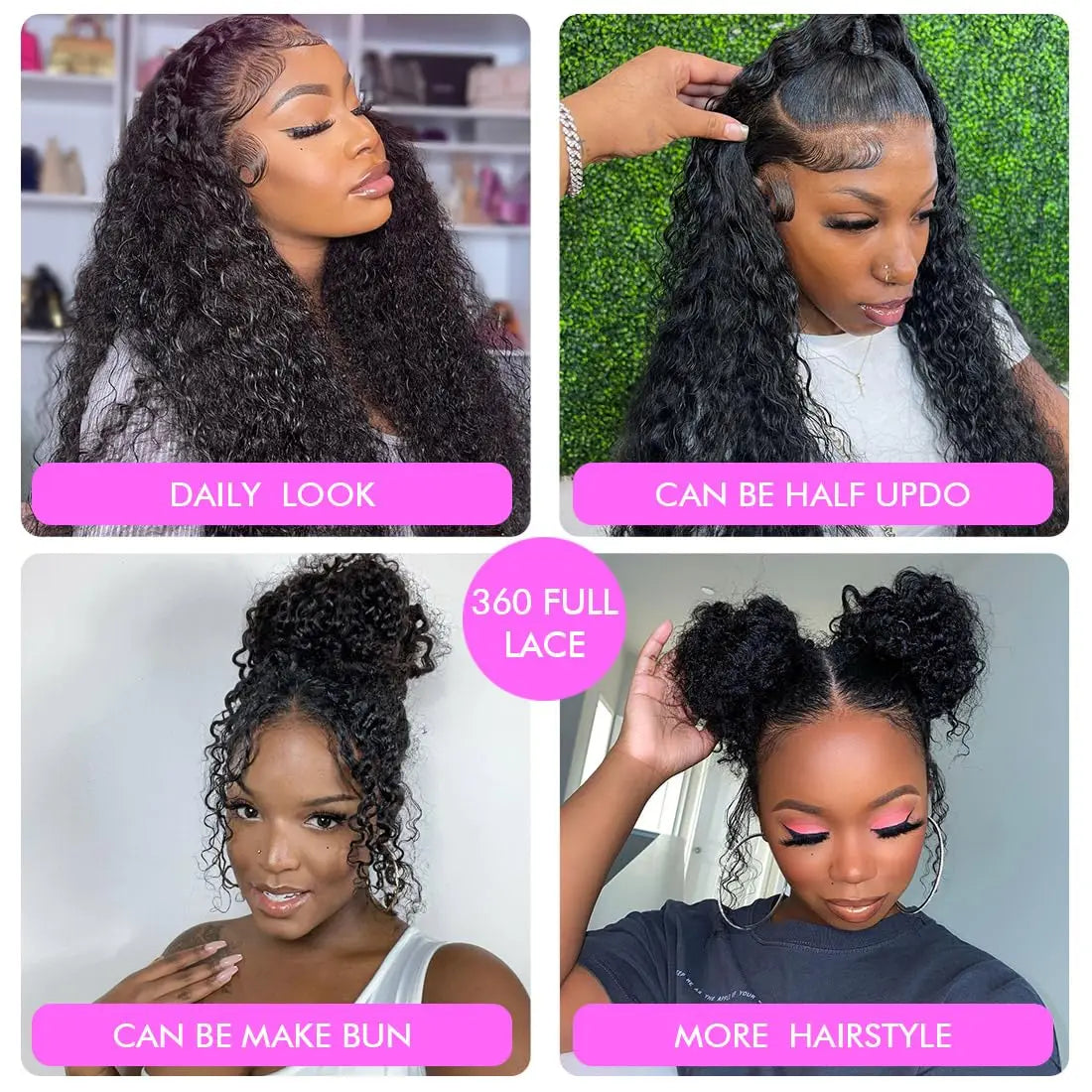 360 Full Lace Front Wigs Human Hair Invisible Strap Pre Plucked Bleached Konts Pre Cut Lace Deep Curly HD Lace Frontal Wig