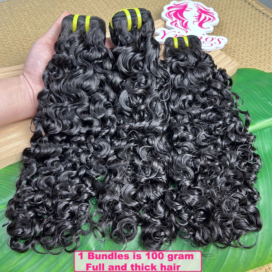 Yiwigs Burmese Curly 100% Human Hair Bundles Bouncy Curly Unprocessed Raw Virgin Hair Weave Extensions For Black Women
