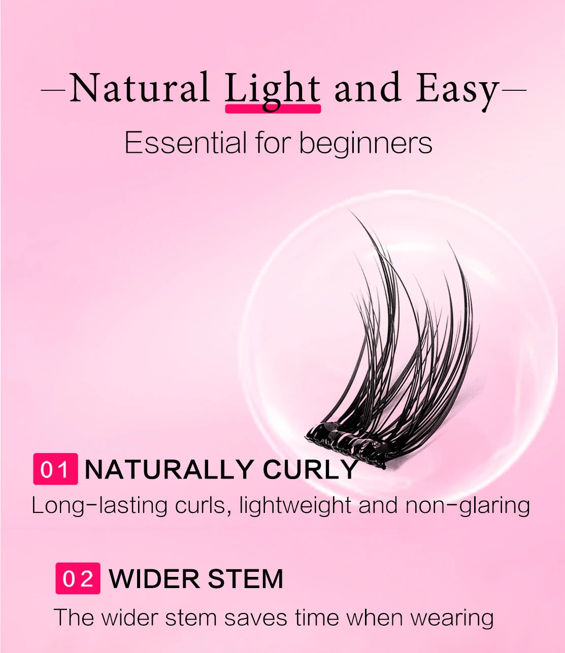 FindLove 5D Glue Free Eyelash No Glue Needed 11-12mm Lashes W Shape Self Adhesive Reusable Long Lasting Pre Glued Lash Makeup