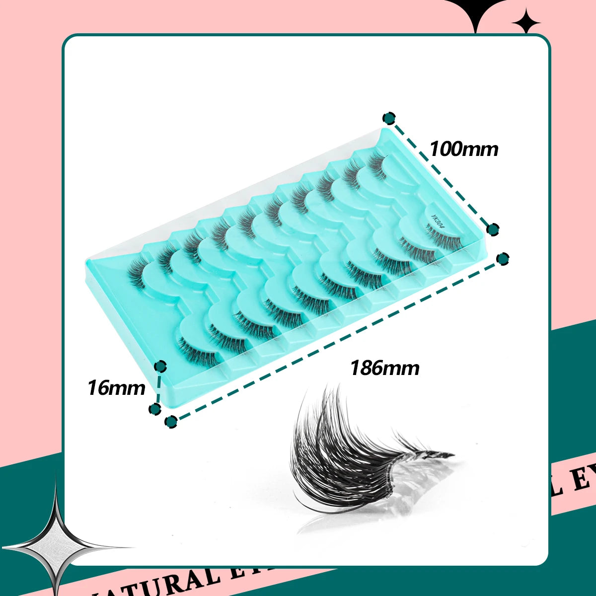 3D Mink Lashes 3/10 Pairs Cat Eye Half Lashes Natural Long False Eyelashes Strip Makeup Soft Fake Eyelash Extension Make Up Tool