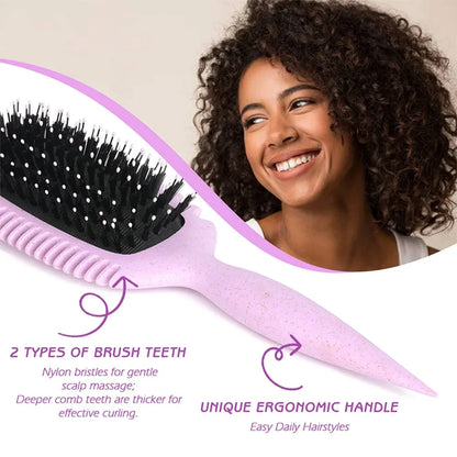 Styling Salon Curly Hair Styling Brush Curl Hair Brush for Combing and Shaping Men's and Women's Curls Reduce Pulling Tools
