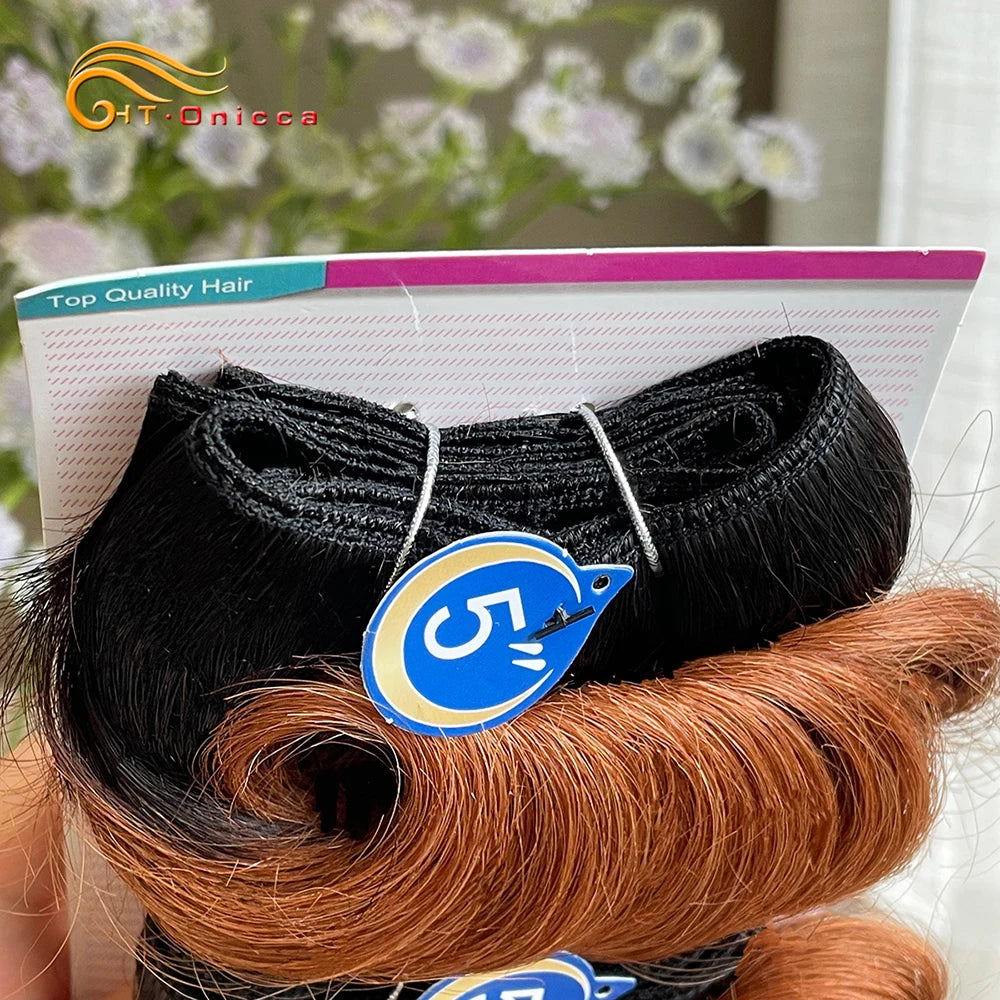 Indian Bouncy Curl 100% Human Hair 4 Bundles Deal Burgundy Curly Bundles For Women Short Raw Human Hair Extensions