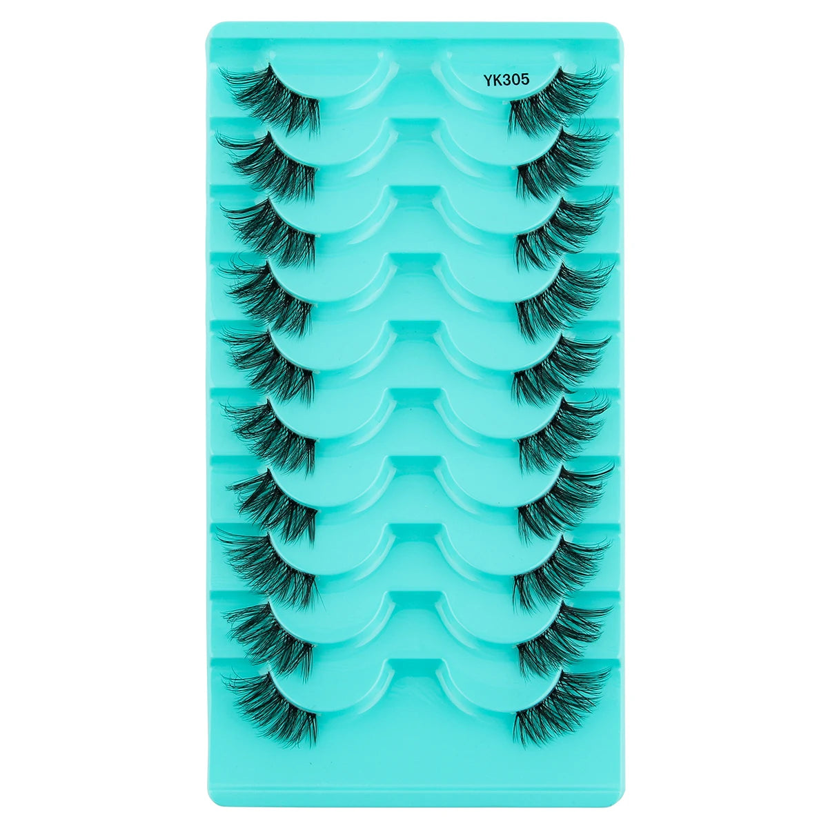 3D Mink Lashes 3/10 Pairs Cat Eye Half Lashes Natural Long False Eyelashes Strip Makeup Soft Fake Eyelash Extension Make Up Tool