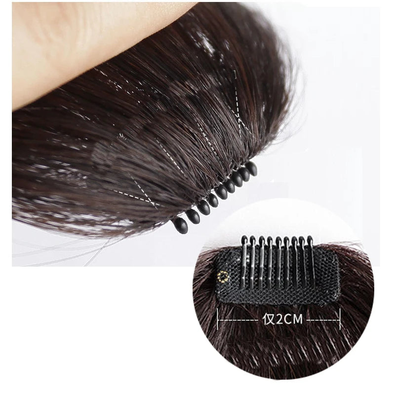Synthetic  French Style Air Bangs Wig Clip Hairstyle Tool Hair Clip Extension  Hair False Tassel Wig Women's Hair Clip Bangs