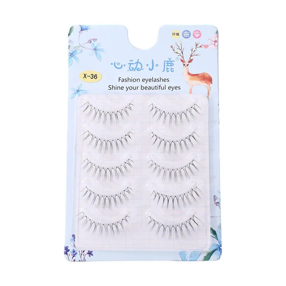 14mm Dream Deer False Eyelashes Lash V-shaped Natural Transparent Makeup Tools Lash Clusters Cosplay Cosmetics Fake Eyelashes