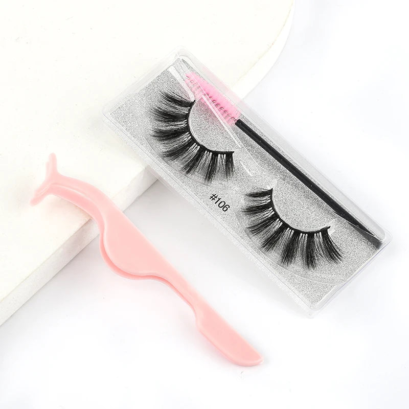 3D Mink Lashes Wholesale Natural Wispy False Eyelashes Makeup Beauty Soft Lashes in Bulk Long Lasting Volume Cilia Mink Eyelash