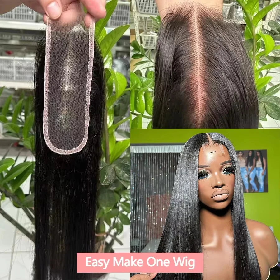 16A Double Drawn Vietnamese Bone Straight Bundles with 13x4 Lace Frontal 100% Raw Human Hair Bundle with 2x6/5x5 HD Lace Closure