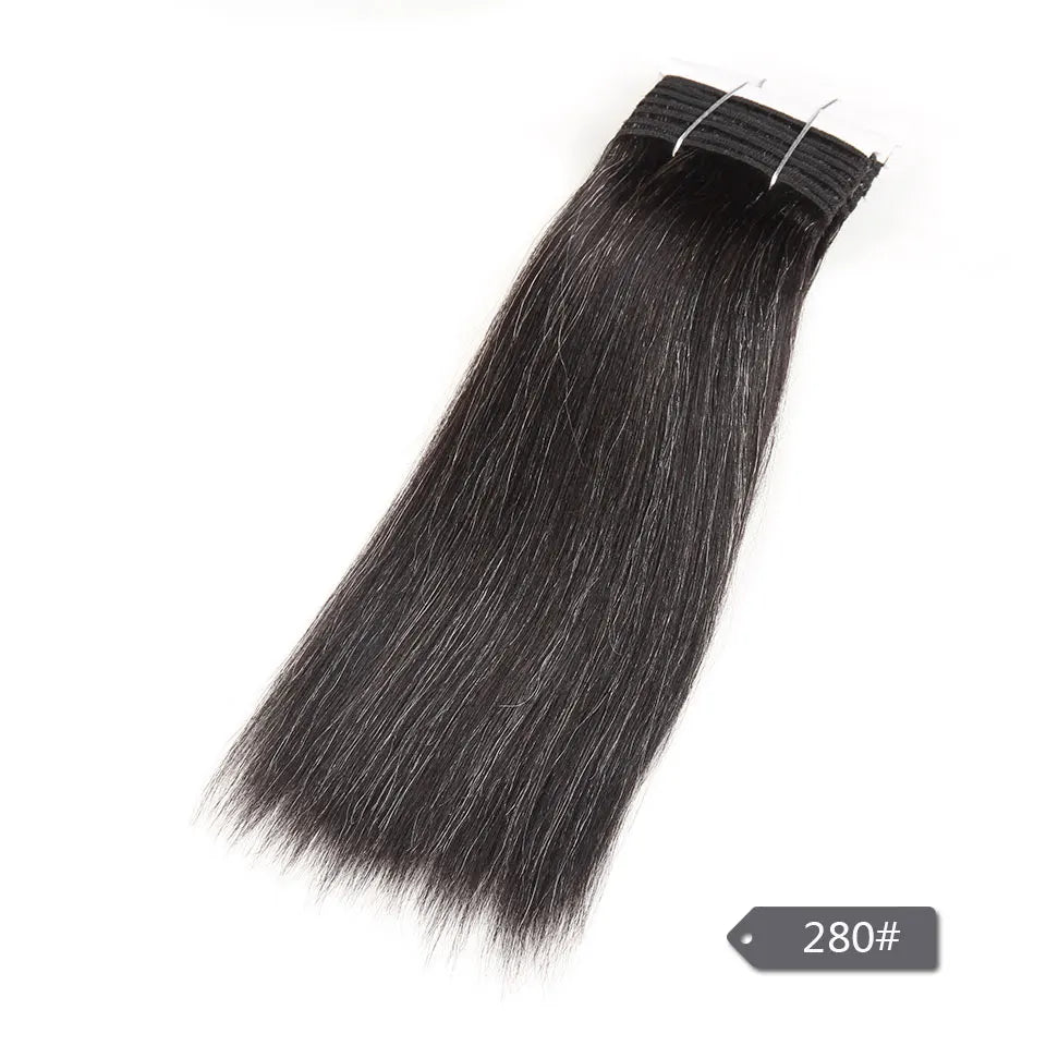 Sleek Brazilian Yaki Straight Grey Hair Bundles Colored #44 #34 #280 51# For Black Nature Remy Gray Human Hair Extension