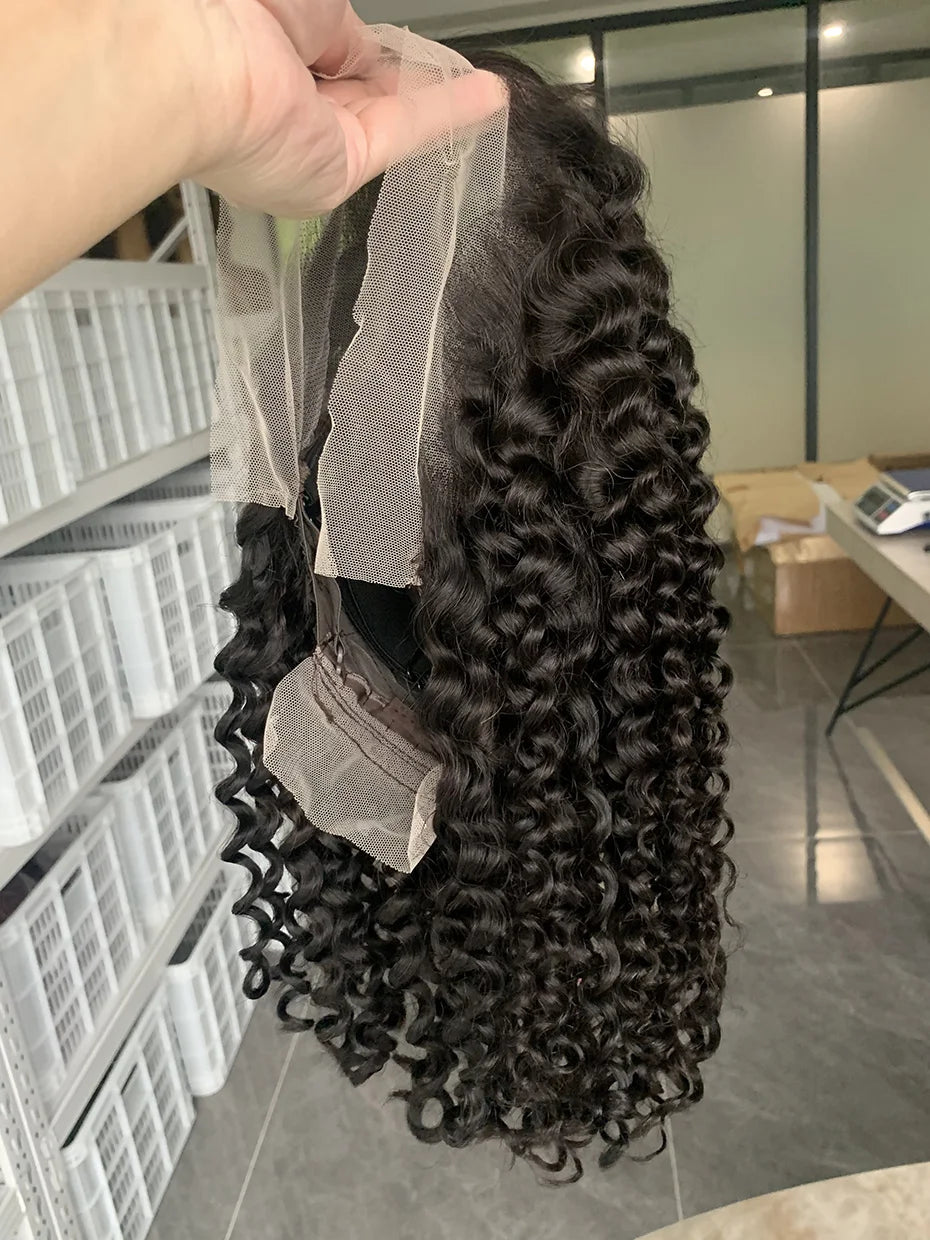 Raw Vietnamese Hair 250 Density 100 Human Hair Lace Frontal Wigs Kinky Straight Natural Black Bob Wig Lace Front Human Hair Wigs