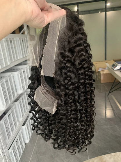 Raw Vietnamese Hair 250 Density 100 Human Hair Lace Frontal Wigs Kinky Straight Natural Black Bob Wig Lace Front Human Hair Wigs