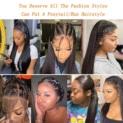 Full Lace Wig Straight 13x4/13x6 HD Lace Frontal Wigs For Women Brazilian Preplucked Lace Front Wig Human Hair 4x4 Closure Wig