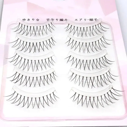 Natural Long Eye Makeup 5Pairs Set Cos False Eyelashes Lash Extension 3D Bunch Japanese Fairy Cosplay 5 Pairs
