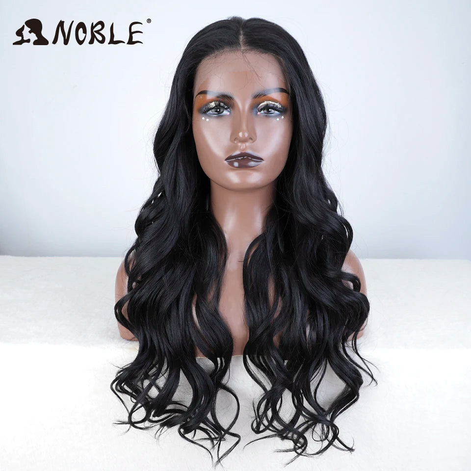 Noble Cosplay Lace Front Wig 30 Inch Lace  Long Wavy 360 0mbre Blonde Wig Red African American Synthetic Wigs For Black Women